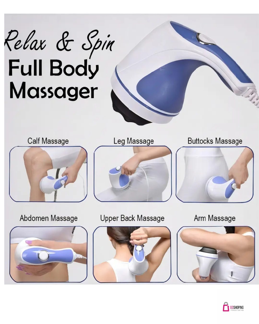 MASAJEADOR RELAX SPIN TONE – 5 CABEZALES